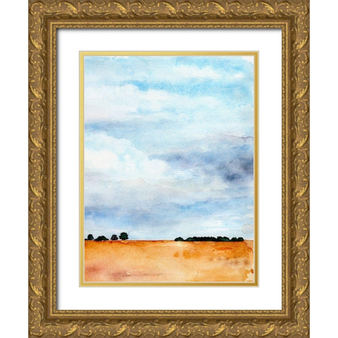 Midwest Sky I Gold Ornate Wood Framed Art Print with Double Matting by Parker, Jennifer Paxton