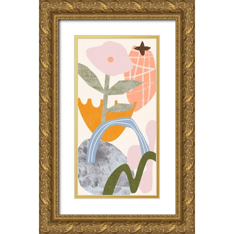 Lunar Flower VI Gold Ornate Wood Framed Art Print with Double Matting by Wang, Melissa