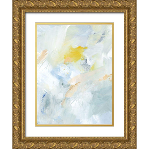 Canary and Sky I Gold Ornate Wood Framed Art Print with Double Matting by Barnes, Victoria