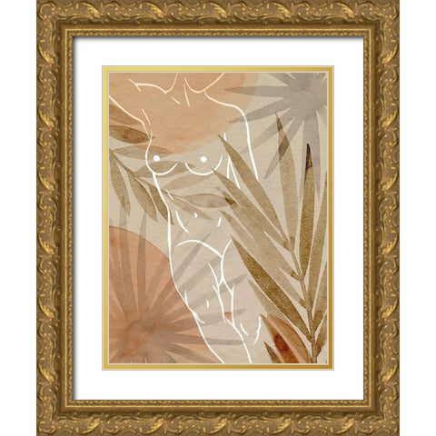 Terracotta Shadows I Gold Ornate Wood Framed Art Print with Double Matting by Popp, Grace