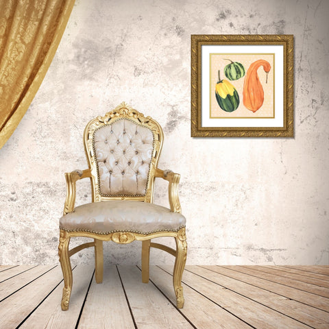 Decorative Gourd IV Gold Ornate Wood Framed Art Print with Double Matting by Warren, Annie