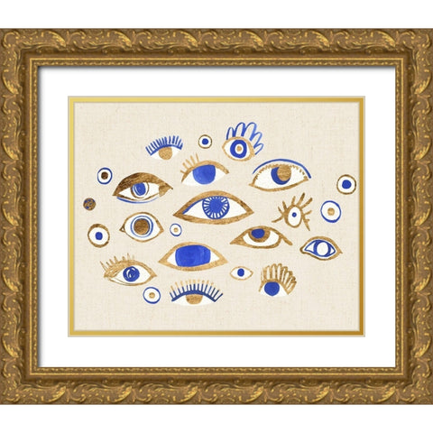Weave of Intuition I Gold Ornate Wood Framed Art Print with Double Matting by Warren, Annie