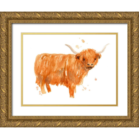 Highland Squad I Gold Ornate Wood Framed Art Print with Double Matting by Vess, June Erica