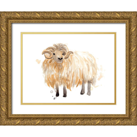 Highland Squad II Gold Ornate Wood Framed Art Print with Double Matting by Vess, June Erica