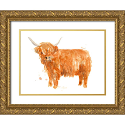 Highland Squad IV Gold Ornate Wood Framed Art Print with Double Matting by Vess, June Erica