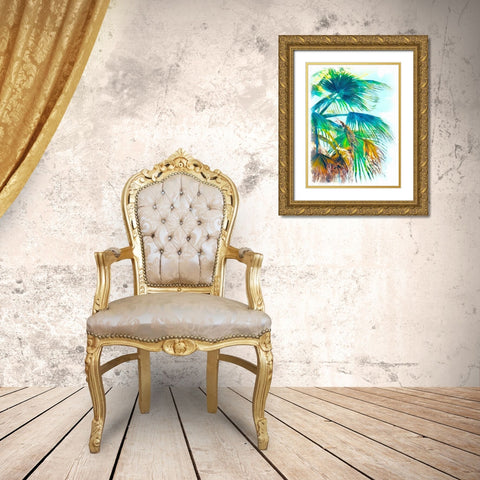 Tropical Glow I Gold Ornate Wood Framed Art Print with Double Matting by Saunders, Alonzo