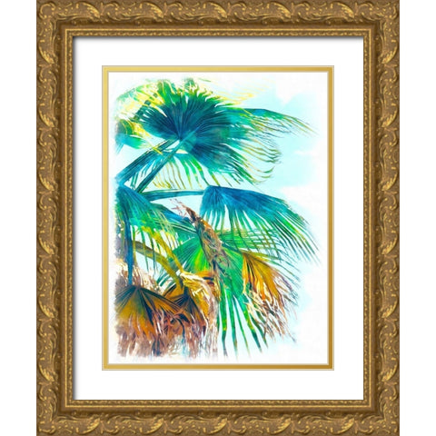 Tropical Glow I Gold Ornate Wood Framed Art Print with Double Matting by Saunders, Alonzo