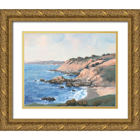 Ocean Bay I Gold Ornate Wood Framed Art Print with Double Matting by OToole, Tim