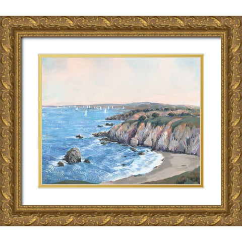Ocean Bay II Gold Ornate Wood Framed Art Print with Double Matting by OToole, Tim