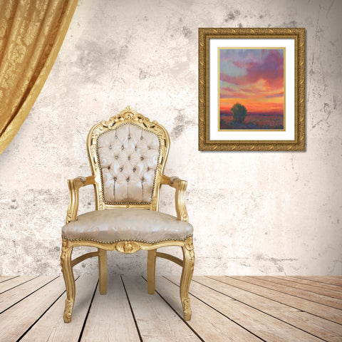 Fire in the Sky II Gold Ornate Wood Framed Art Print with Double Matting by OToole, Tim