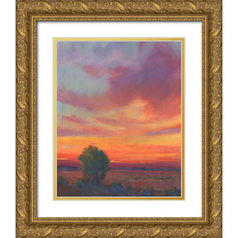 Fire in the Sky II Gold Ornate Wood Framed Art Print with Double Matting by OToole, Tim