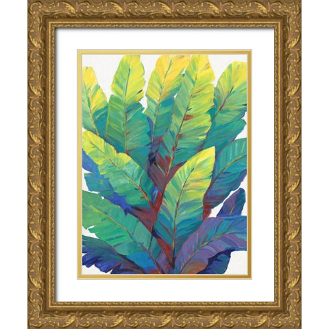 Sunlit Banana Leaves II Gold Ornate Wood Framed Art Print with Double Matting by OToole, Tim