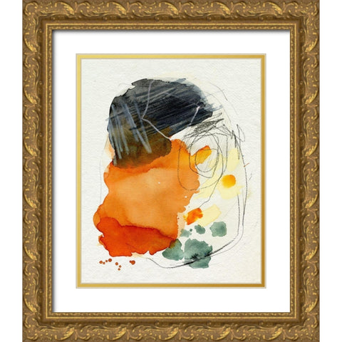 Splat I Gold Ornate Wood Framed Art Print with Double Matting by Parker, Jennifer Paxton