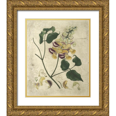 Aubergine Florals I Gold Ornate Wood Framed Art Print with Double Matting by Vision Studio