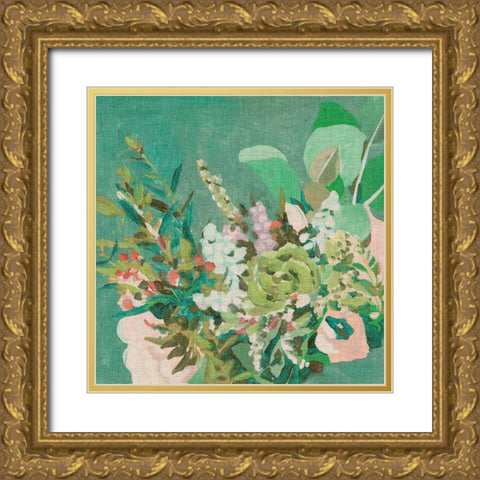 Hello Spring III Gold Ornate Wood Framed Art Print with Double Matting by Wang, Melissa