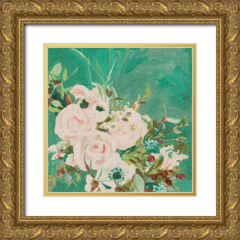 Hello Spring IV Gold Ornate Wood Framed Art Print with Double Matting by Wang, Melissa