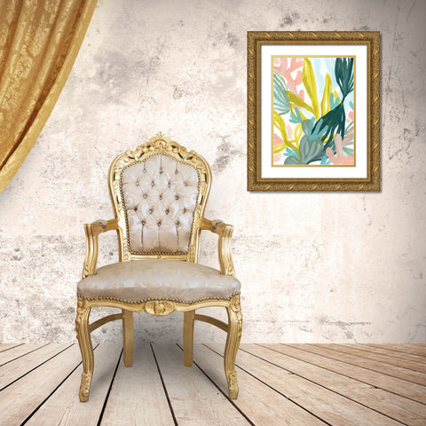 Coral Garden II Gold Ornate Wood Framed Art Print with Double Matting by Vess, June Erica