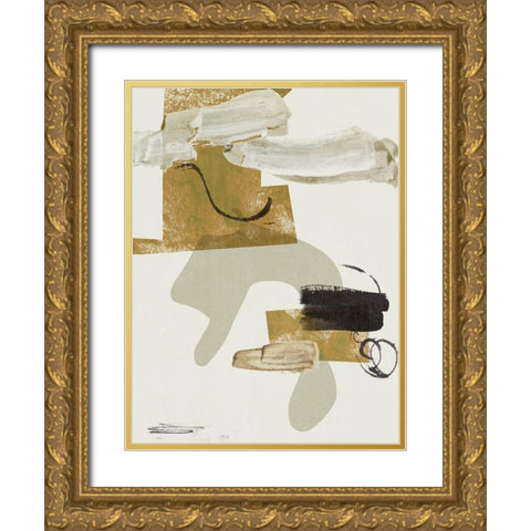 Over the Line III Gold Ornate Wood Framed Art Print with Double Matting by Wang, Melissa