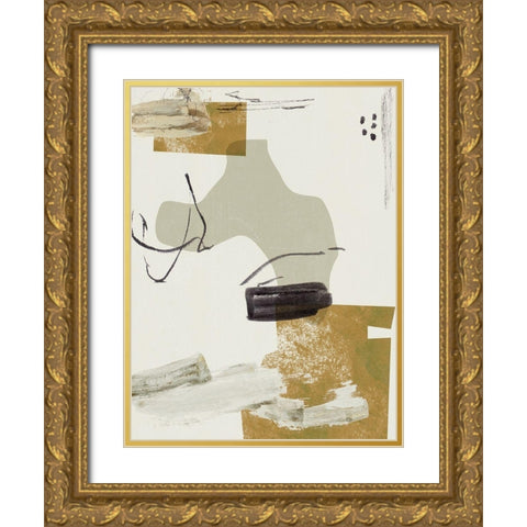 Over the Line IV Gold Ornate Wood Framed Art Print with Double Matting by Wang, Melissa