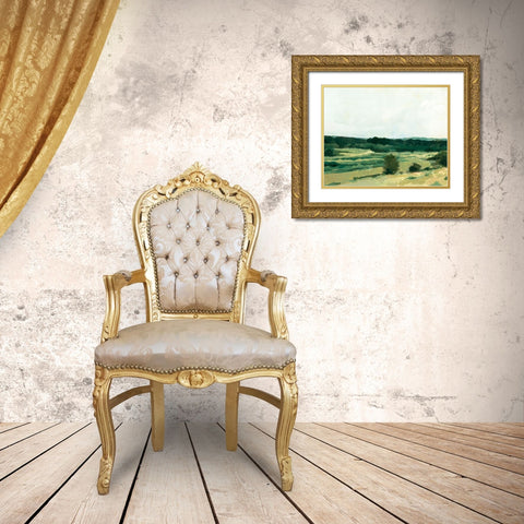 Treeline Vista III Gold Ornate Wood Framed Art Print with Double Matting by Barnes, Victoria