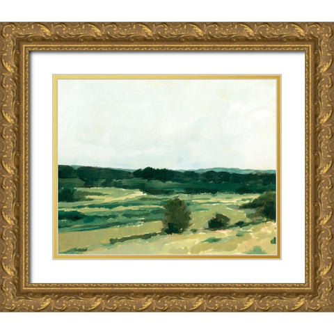 Treeline Vista III Gold Ornate Wood Framed Art Print with Double Matting by Barnes, Victoria