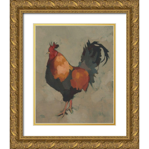 Roost Ruler II Gold Ornate Wood Framed Art Print with Double Matting by Green, Jacob