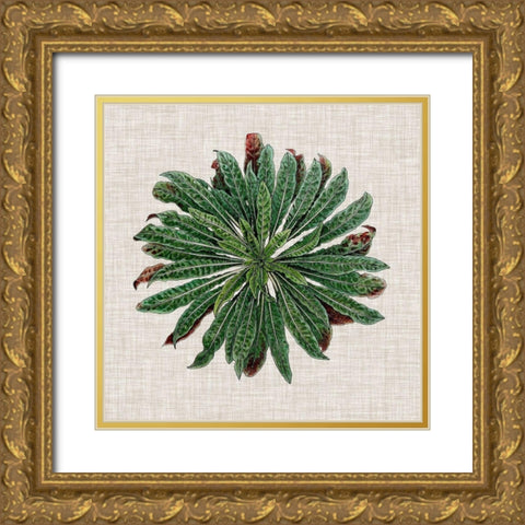 Spherical Leaves II Gold Ornate Wood Framed Art Print with Double Matting by Vision Studio