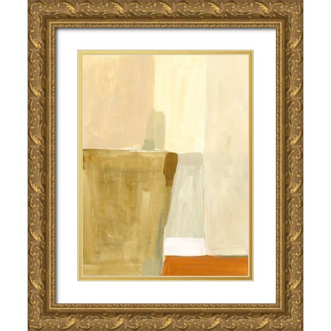 Neutral Block II Gold Ornate Wood Framed Art Print with Double Matting by Barnes, Victoria
