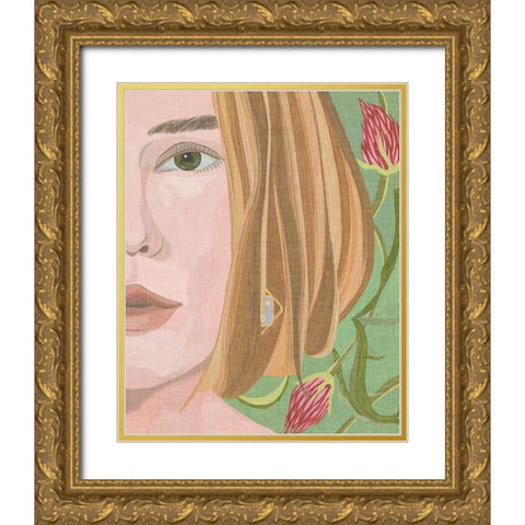 Morning Portrait I Gold Ornate Wood Framed Art Print with Double Matting by Wang, Melissa