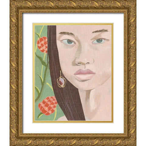 Morning Portrait III Gold Ornate Wood Framed Art Print with Double Matting by Wang, Melissa
