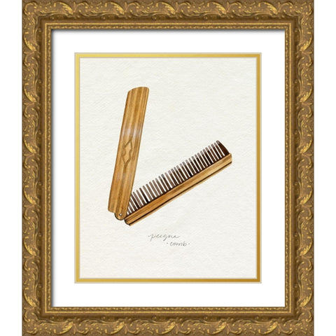 Gilded Toiletries IV Gold Ornate Wood Framed Art Print with Double Matting by Popp, Grace