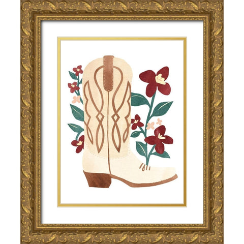 Wild and Free IV Gold Ornate Wood Framed Art Print with Double Matting by Warren, Annie