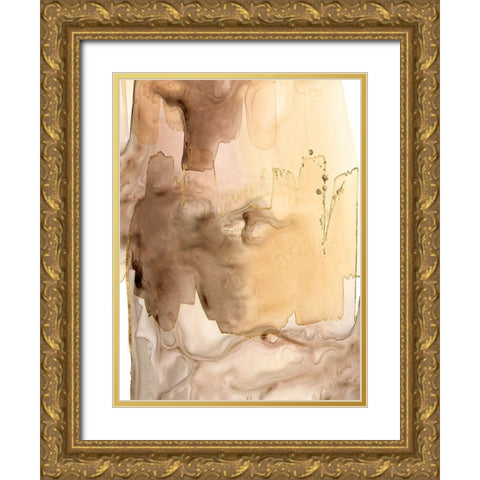 Gilded Movement II Gold Ornate Wood Framed Art Print with Double Matting by Popp, Grace