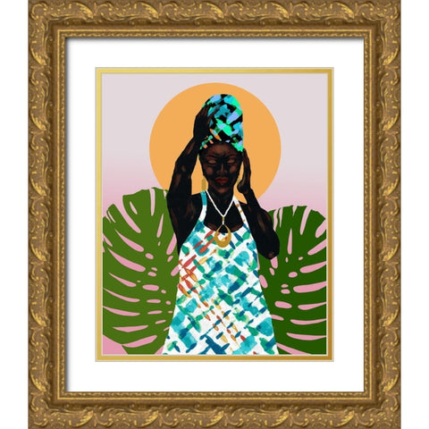 Her Faith Gold Ornate Wood Framed Art Print with Double Matting by Saunders, Alonzo