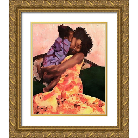 Her Strength Gold Ornate Wood Framed Art Print with Double Matting by Saunders, Alonzo