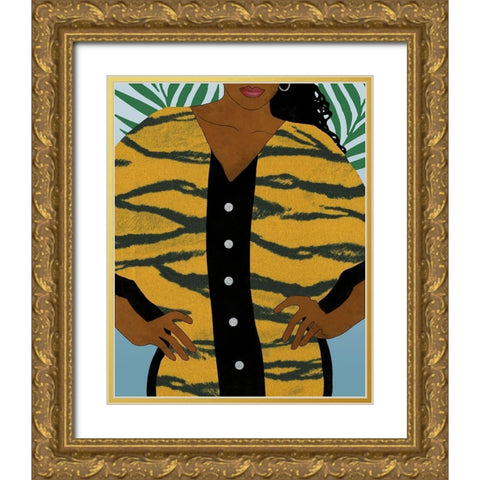 Her Style II Gold Ornate Wood Framed Art Print with Double Matting by Saunders, Alonzo