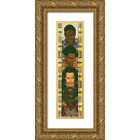 Spiritual People I Gold Ornate Wood Framed Art Print with Double Matting by Saunders, Alonzo