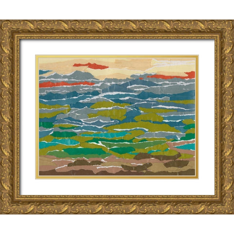 Stratified Landscape II Gold Ornate Wood Framed Art Print with Double Matting by Moore, Regina