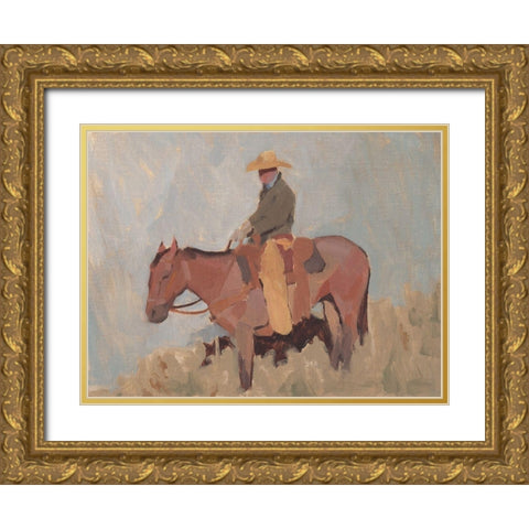 Ranch Hand II Gold Ornate Wood Framed Art Print with Double Matting by Green, Jacob