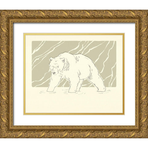 River Walk II Gold Ornate Wood Framed Art Print with Double Matting by Green, Jacob