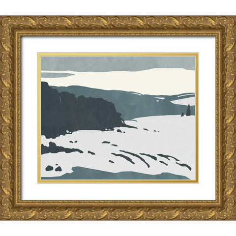 Cutter Island I Gold Ornate Wood Framed Art Print with Double Matting by Green, Jacob