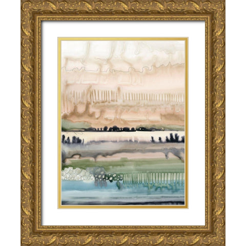 Mesa Horizon Strata I Gold Ornate Wood Framed Art Print with Double Matting by Popp, Grace