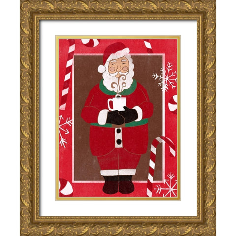 Cozy Cocoa Christmas II Gold Ornate Wood Framed Art Print with Double Matting by Vess, June Erica