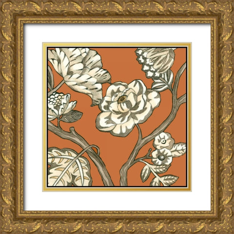 Butterscotch Chintz II Gold Ornate Wood Framed Art Print with Double Matting by Zarris, Chariklia