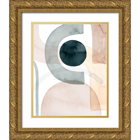 Easy Shift II Gold Ornate Wood Framed Art Print with Double Matting by Popp, Grace