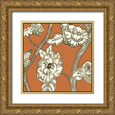 Butterscotch Chintz III Gold Ornate Wood Framed Art Print with Double Matting by Zarris, Chariklia