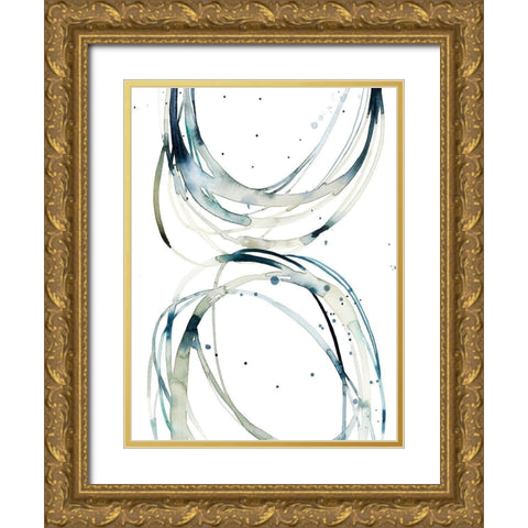 Threaded I Gold Ornate Wood Framed Art Print with Double Matting by Popp, Grace