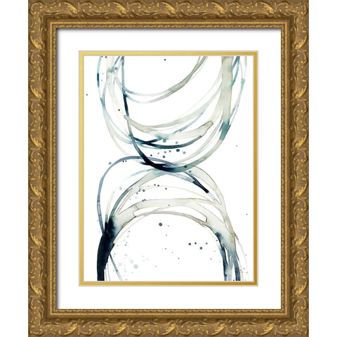 Threaded II Gold Ornate Wood Framed Art Print with Double Matting by Popp, Grace