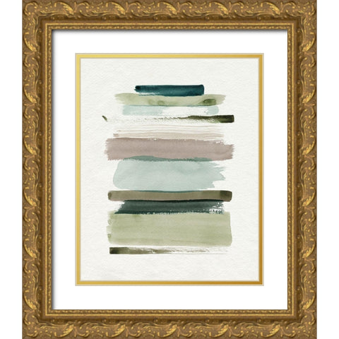 Grass Stains I Gold Ornate Wood Framed Art Print with Double Matting by Popp, Grace