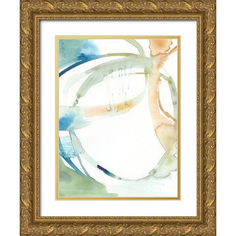 Organic Loop II Gold Ornate Wood Framed Art Print with Double Matting by Barnes, Victoria
